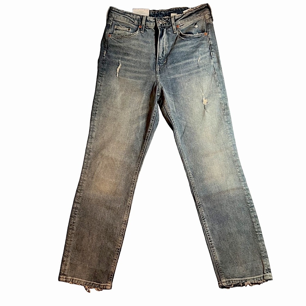 H&M WMNS VINTAGE SLIM HIGH WAIST STRAIGHT LEG